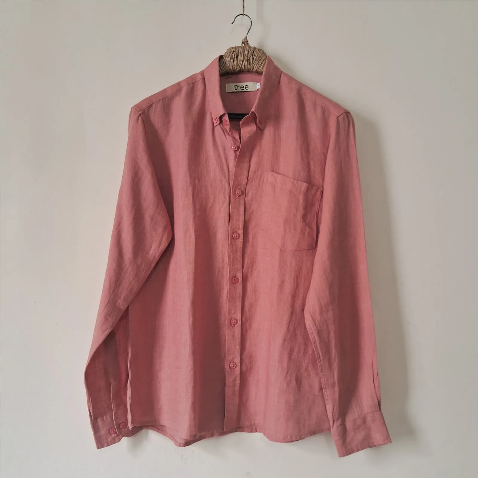 Georgia Peach Premium Linen Long Sleeve Alpha Shirt